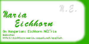 maria eichhorn business card